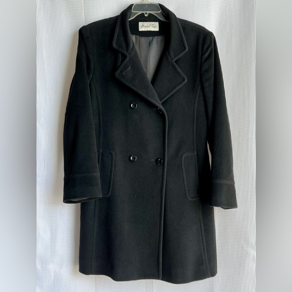 Marshall Field’s / Mid Length, Black Wool Coat / Size 16
